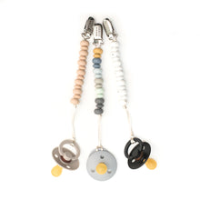 Load image into Gallery viewer, MUSTARD BEADED PACIFIER CLIP