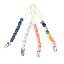 Load image into Gallery viewer, PINK BLOSSOM BEADED PACIFIER CLIP