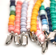 Load image into Gallery viewer, MUSTARD BEADED PACIFIER CLIP