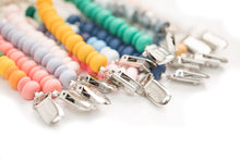 Load image into Gallery viewer, MUSTARD BEADED PACIFIER CLIP