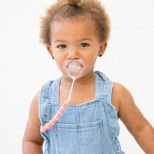Load image into Gallery viewer, PINK BLOSSOM BEADED PACIFIER CLIP