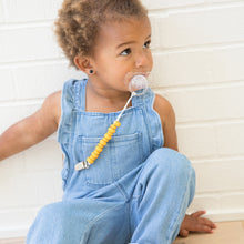 Load image into Gallery viewer, MUSTARD BEADED PACIFIER CLIP