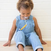 Load image into Gallery viewer, MUSTARD BEADED PACIFIER CLIP