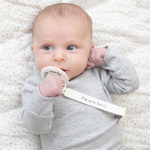 NEW HERE PACIFIER CLIP