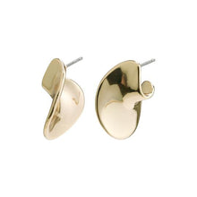 Load image into Gallery viewer, PILGRIM WISDOM GOLD WAVE EARRINGS