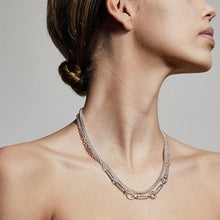 Load image into Gallery viewer, PILGRIM SILVER SENSITIVITY 2-IN-1 CHAIN NECKLACE