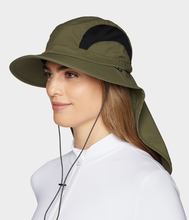 Load image into Gallery viewer, Ultralight Cape Sun Hat Green