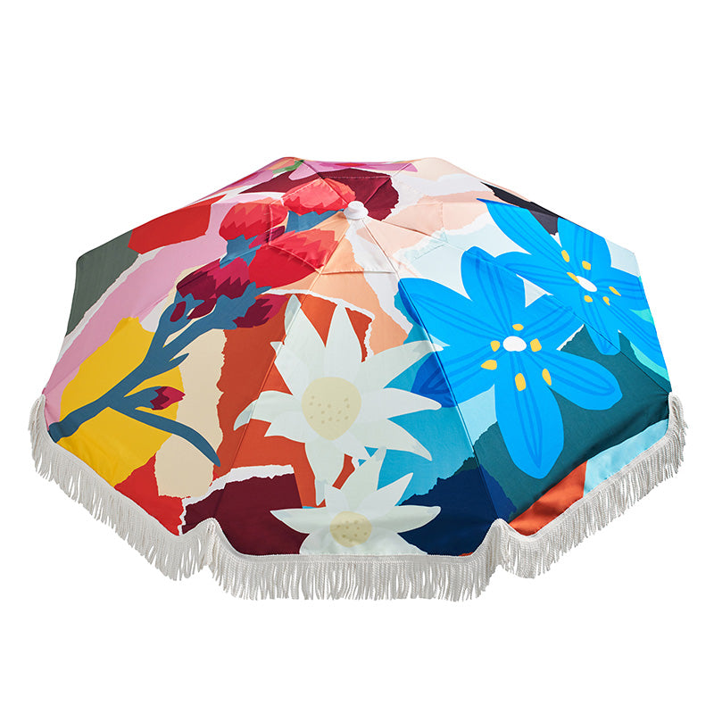 Premium Beach Umbrella Wildflowers 2 Les Serres Legault