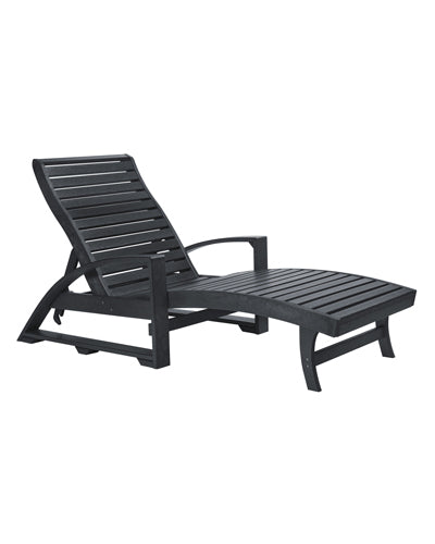 CHAISE LOUNGE (with hidden wheels) BLACK