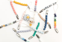 Load image into Gallery viewer, RAINBOW MULTI BEADED PACIFIER CLIP