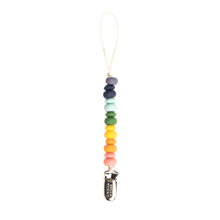 Load image into Gallery viewer, RAINBOW MULTI BEADED PACIFIER CLIP
