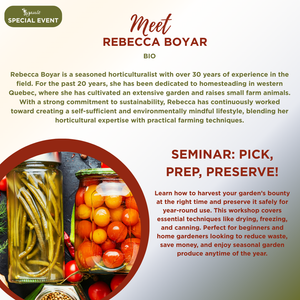 CONFERENCE: Pick, Prep, Preserve