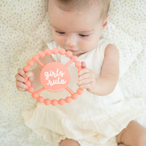 GIRLS RULE HAPPY TEETHER