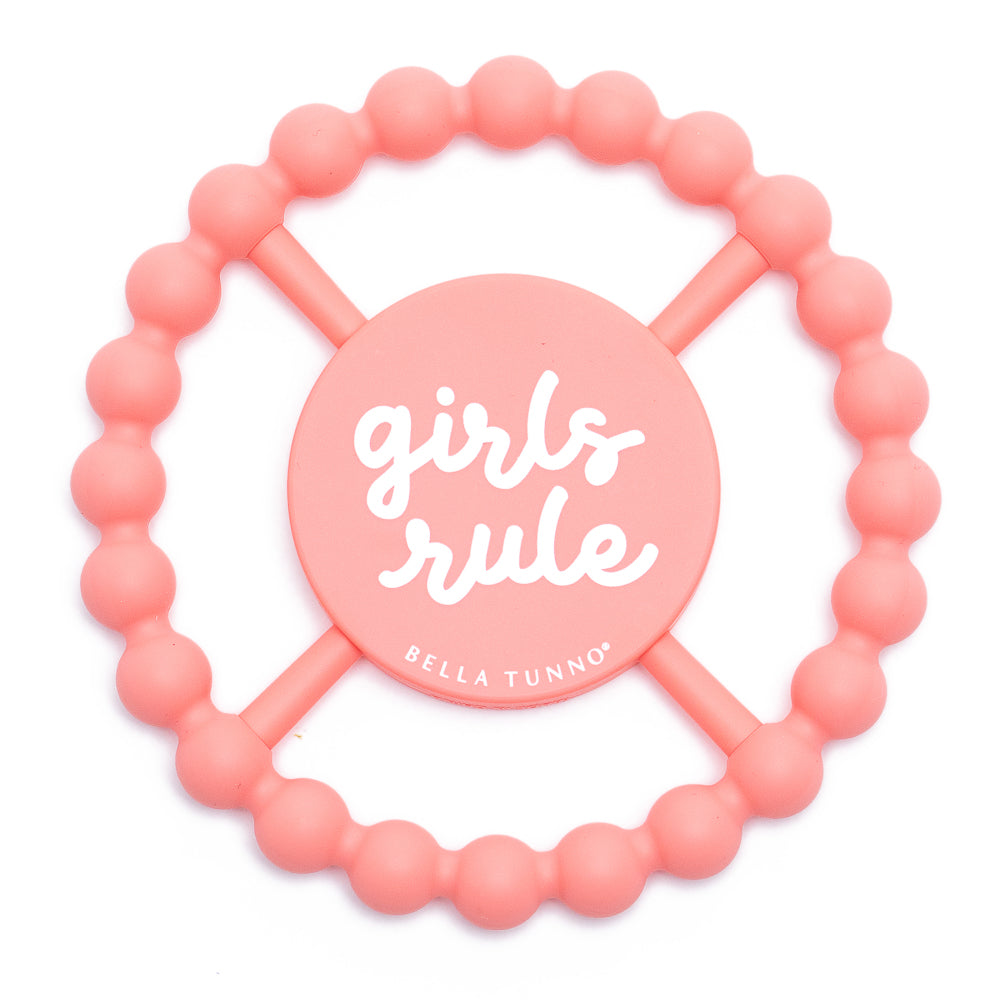 GIRLS RULE HAPPY TEETHER