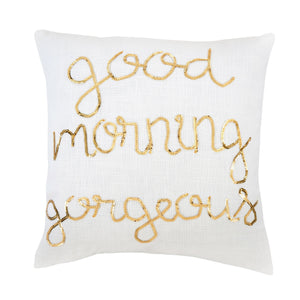 Coussin Good Morning Sequin 20x20