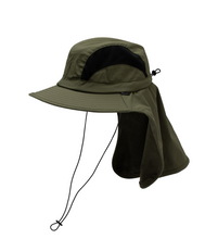 Load image into Gallery viewer, Ultralight Cape Sun Hat Green