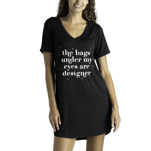 HELLO MELLO LET ME SLEEP SHIRT “The Bags Under My Eyes Are Designer”