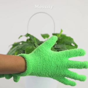 1 paire de gants en microfibre brillants pour feuilles