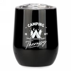 Gobelet de vin isolé " Camping Therapy"