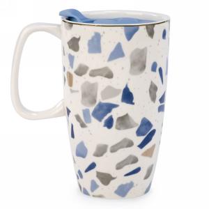 Travel mug blue & Grey 