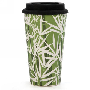 Travel mug in bamboo ''Foliage "