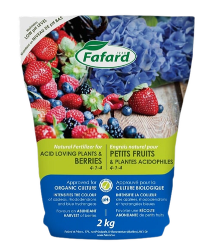 PETITS FRUITS & PLANTES ACIDOPHILES FAFARD 4-1-4 /2KG