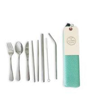 Load image into Gallery viewer, REUSABLE STAINLESS STEEL UTENSIL KIT GREEN